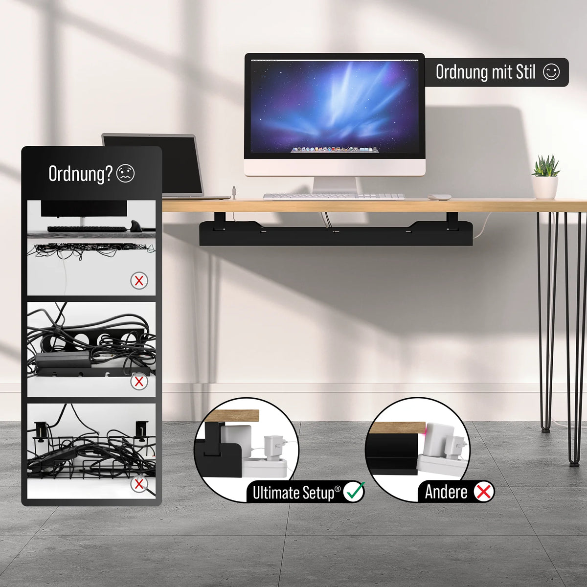 Kabelwanne für den Schreibtisch - Ultimate Setup