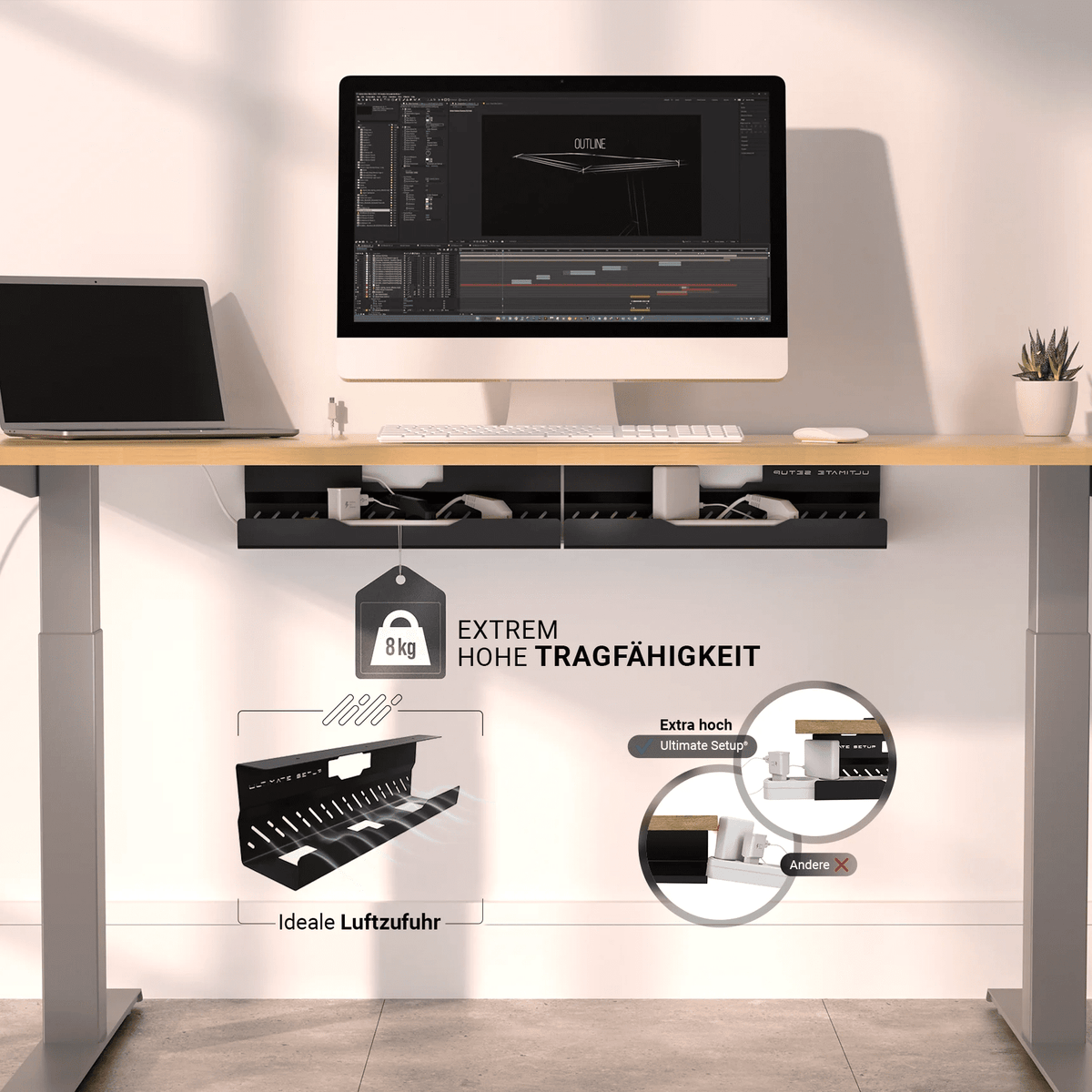 Kabelkanal für den Schreibtisch - Ultimate Setup