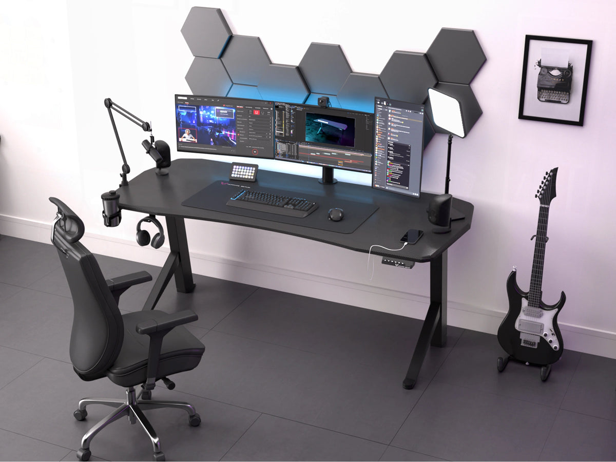 Höhenverstellbarer Gaming-Schreibtisch - Ultimate Setup