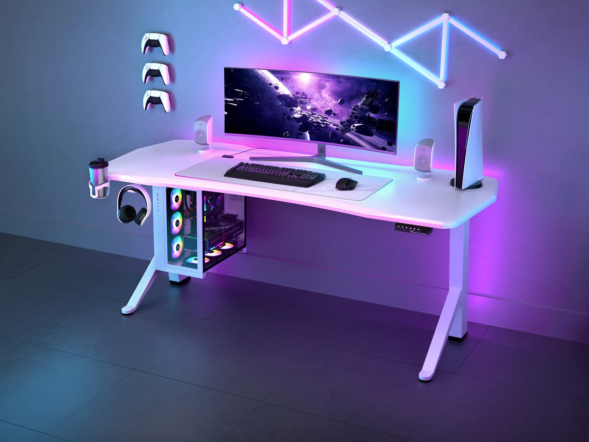 Höhenverstellbarer Gaming-Schreibtisch - Ultimate Setup