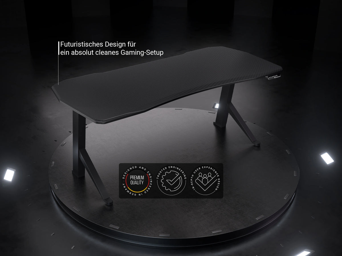Höhenverstellbarer Gaming-Schreibtisch - Ultimate Setup