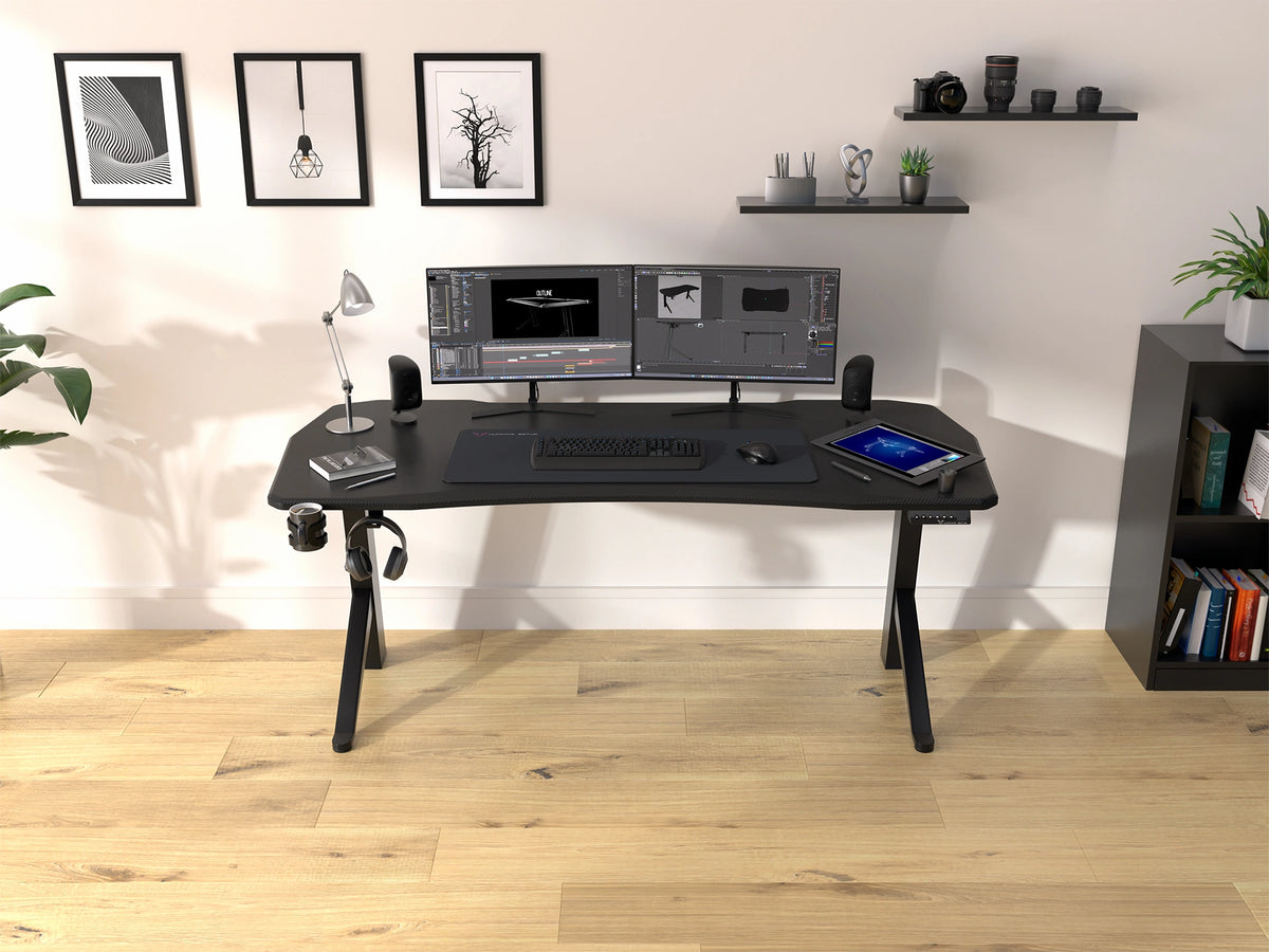 Höhenverstellbarer Gaming-Schreibtisch - Ultimate Setup