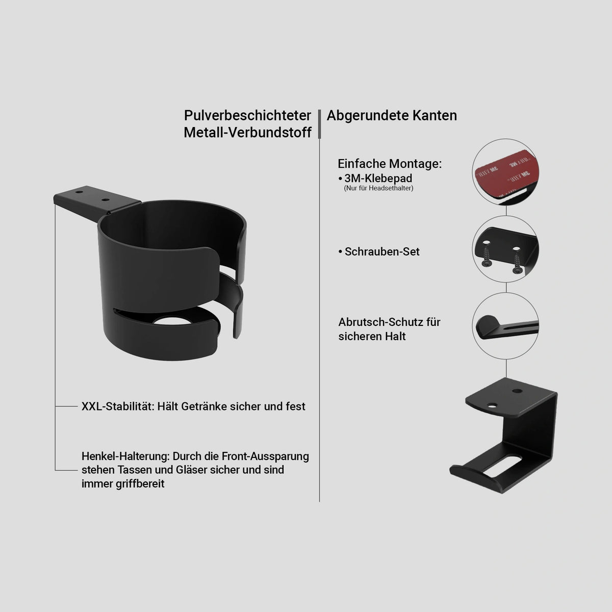 Becher & Kopfhörerhalter für den Schreibtisch - Ultimate Setup