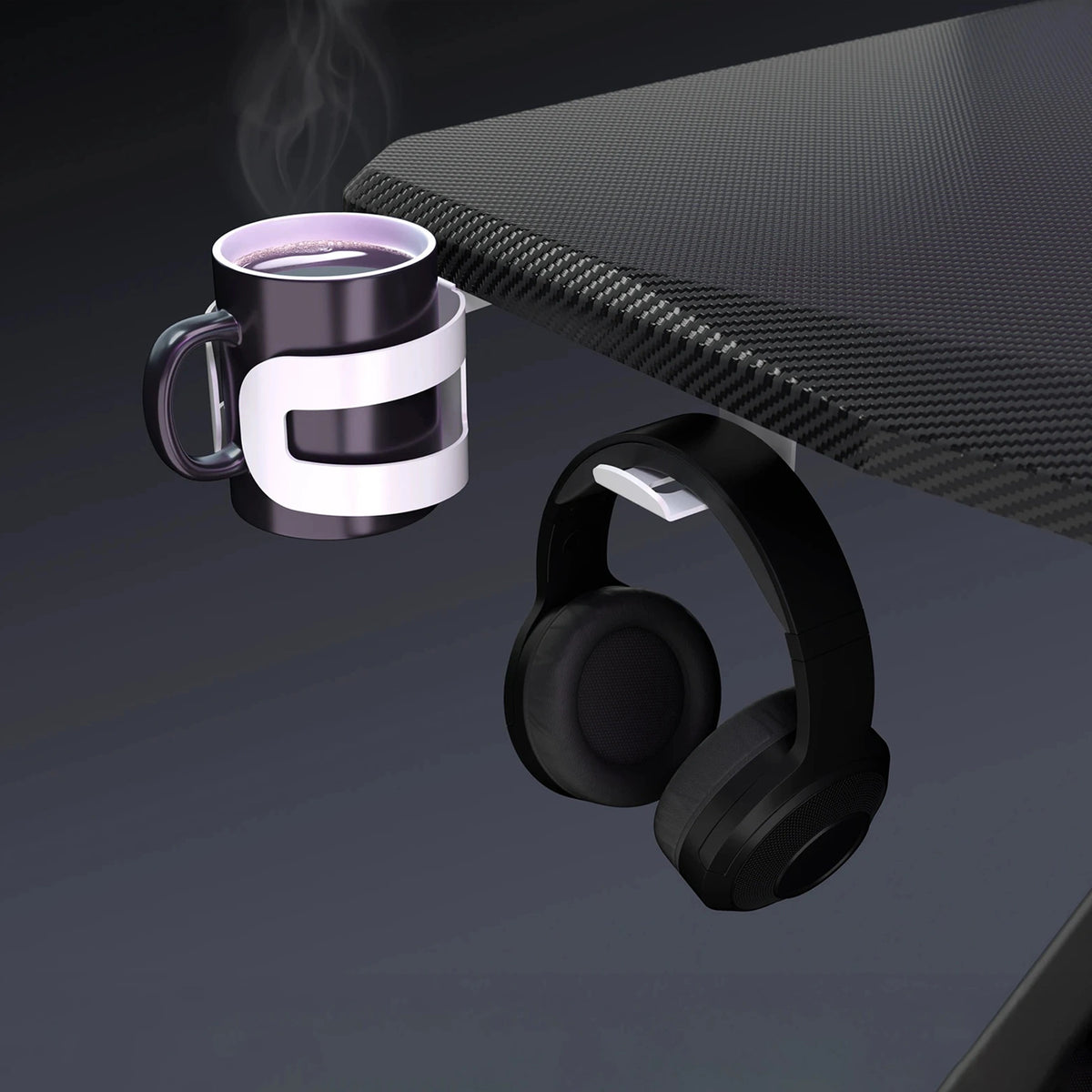 Becher & Kopfhörerhalter für den Schreibtisch - Ultimate Setup