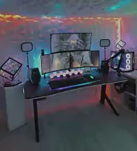 Height-Adjustable Gaming Desk — customer photo 2